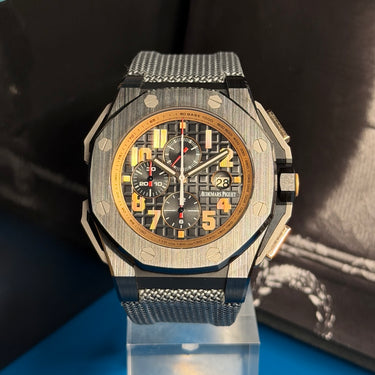 Pre-owned certified Audemars Piguet Royal Oak Offshore "The Legacy Arnold" reference 26378IO.OO.A001KE.01 in Geneva - Certified pre-owned - Minty Watches