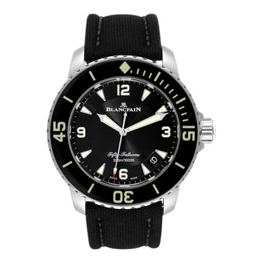 Pre-owned Blancpain Fifty Fathoms 45 mm Black Dial Automatic reference 5015-1130-52A in Geneva - Certified pre-owned - Minty Watches