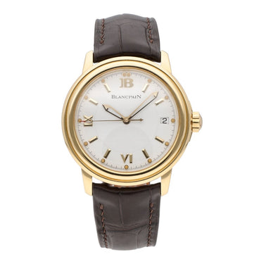 Pre-owned Blancpain Léman Ultra Slim 38 mm Yellow Gold Automatic reference 2100-1418-53 in Geneva - Certified pre-owned - Minty Watches