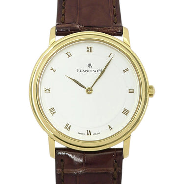 Pre-owned Blancpain Villeret Ultra-Slim 33mm White Dial Manual Wind reference 0021-1418-55 in Geneva - Certified pre-owned - Minty Watches