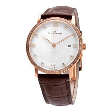 Pre-owned Blancpain Villeret Ultra-Slim 40 mm Rose Gold Automatic Opaline Dial reference 6651-2987-55B in Geneva - Certified pre-owned - Minty Watches