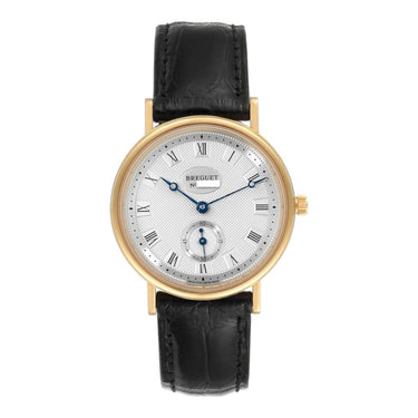 Pre-owned Breguet Classique 34mm Yellow Gold Manual Wind Silver Dial reference 3910BA/15/286 in Geneva - Certified pre-owned - Minty Watches