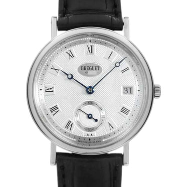Pre-owned Breguet Classique 34mm Silver Dial Automatic 18K Gold White reference 5920BB/15/984 in Geneva - Certified pre-owned - Minty Watches