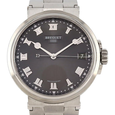 Pre-owned Breguet Marine 40 mm Automatic Grey Dial Titanium reference 5517TI/G2/TZ0 in Geneva - Certified pre-owned - Minty Watches