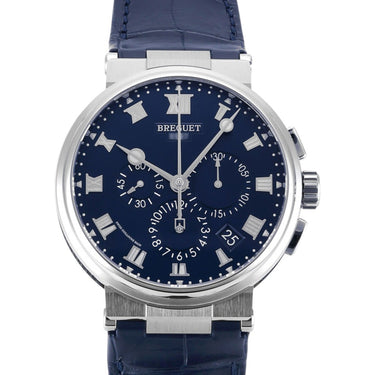 Pre-owned Breguet Marine Chronograph 42,3mm Titanium Automatic Blue Dial reference 5527TI/Y1/9WV in Geneva - Certified pre-owned - Minty Watches
