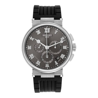 Pre-owned Breguet Marine Chronograph 42mm Titanium Automatic Grey Dial reference 5527TI/G2/5WV in Geneva - Certified pre-owned - Minty Watches