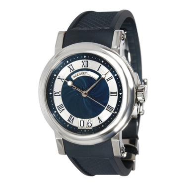Pre-owned Breguet Marine II Grande Date Blue Dial 39mm Automatic reference 5817ST/Y2/5V8 in Geneva - Certified pre-owned - Minty Watches