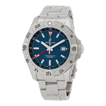 Pre-owned Breitling Avenger Automatic GMT 44 mm Blue Dial Automatic reference A32320101C1A1 in Geneva - Certified pre-owned - Minty Watches