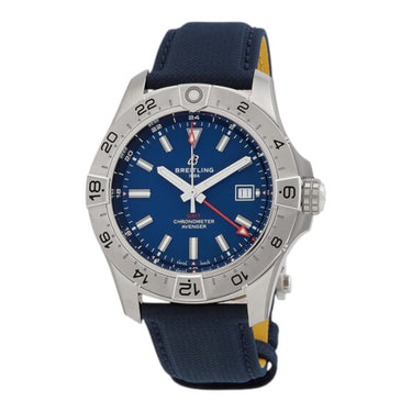 Pre-owned Breitling Avenger Automatic GMT 44 mm Blue Dial Automatic reference A32320101C1X1 in Geneva - Certified pre-owned - Minty Watches