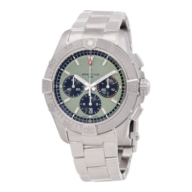 Pre-owned Breitling Avenger B01 Chronograph 44 mm Green & Black Dial Automatic reference AB0147101L1A1 in Geneva - Certified pre-owned - Minty Watches