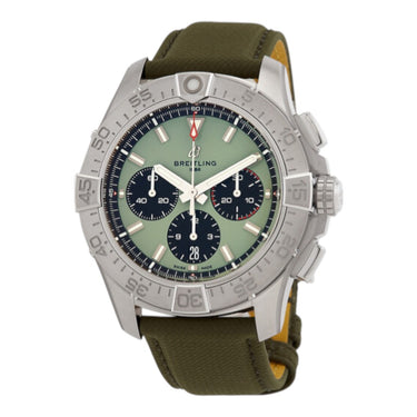 Pre-owned Breitling Avenger B01 Chronograph 44 mm Automatic Green Dial reference AB0147101L1X1 in Geneva - Certified pre-owned - Minty Watches