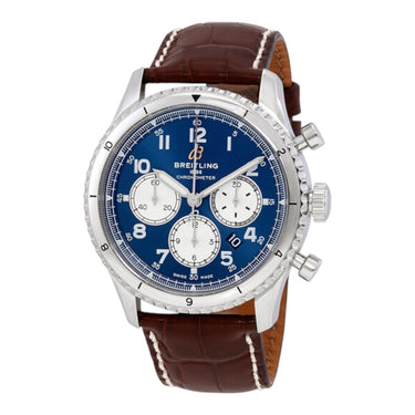 Pre-owned Breitling Aviator 8 B01 Chronograph 43 mm Blue Dial Automatic reference AB0119131C1P2 in Geneva - Certified pre-owned - Minty Watches