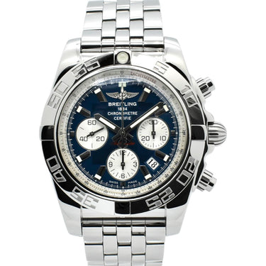 Pre-owned Breitling Chronomat 44 mm Blue Dial Automatic reference A011C88PA in Geneva - Certified pre-owned - Minty Watches
