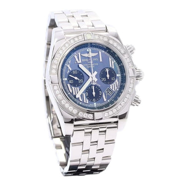 Pre-owned Breitling Chronomat 44 Diamond Bezel Japan Limited Edition ref AB01114A/BG64/388A in Geneva - Certified pre-owned - Minty Watches