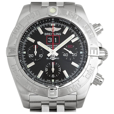 Pre-owned Breitling Chronomat Blackbird Limited Edition 44 mm Black Dial reference A440B71PS in Geneva - Certified pre-owned - Minty Watches