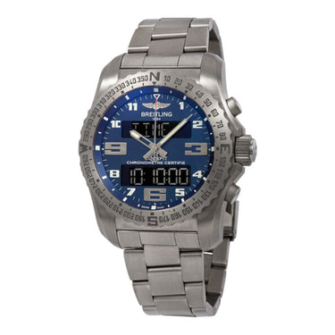 Pre-owned Breitling Cockpit B50 46 mm Blue Dial SuperQuartz Titanium reference EB501019/C904 in Geneva - Certified pre-owned - Minty Watches