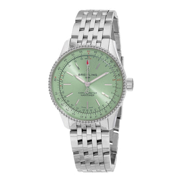 Pre-owned Breitling Navitimer Automatic 35 mm Green Dial reference A17395361L1A1 in Geneva - Certified pre-owned - Minty Watches