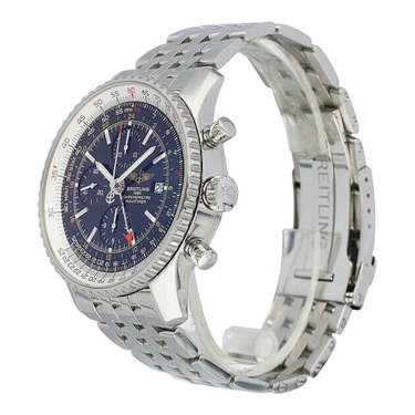 Pre-owned Breitling Navitimer World Chronograph GMT 46 A24322/A242C51NP in Geneva - Certified pre-owned - Minty Watches