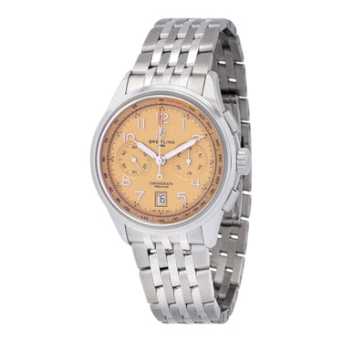 Pre-owned Breitling Premier B01 Chronograph 42 mm Salmon Dial Automatic reference AB0145331K1A1 in Geneva - Certified pre-owned - Minty Watches