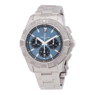 Pre-owned Breitling Super Avenger B01 Chronograph 46 mm Blue Dial Automatic Titanium reference EB0148101C1E1 in Geneva - Certified pre-owned - Minty Watches