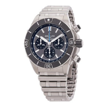 Pre-owned Breitling Super Chronomat B01 44 mm Titanium Anthracite Dial Automatic reference EB0136251M1E1 in Geneva - Certified pre-owned - Minty Watches