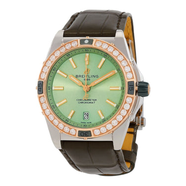 Pre-owned Breitling Super Chronomat Automatic 38mm Green Dial Automatic reference U17356531L1P1 in Geneva - Certified pre-owned - Minty Watches