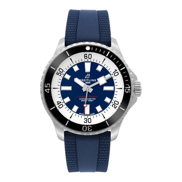 Pre-owned Breitling Superocean Automatic 44 mm Blue Dial Automatic reference A17376211C1S1 in Geneva - Certified pre-owned - Minty Watches