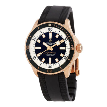 Pre-owned Breitling Superocean Automatic 42mm Rose Gold Black Dial reference R17375211B1S1 in Geneva - Certified pre-owned - Minty Watches