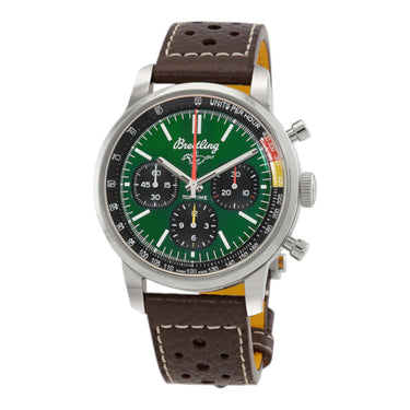 Pre-owned Breitling Top Time B01 Ford Mustanf 41 mm Green dial Automatic Chronograph reference AB01762A1L1X1 in Geneva - Certified pre-owned - Minty Watches