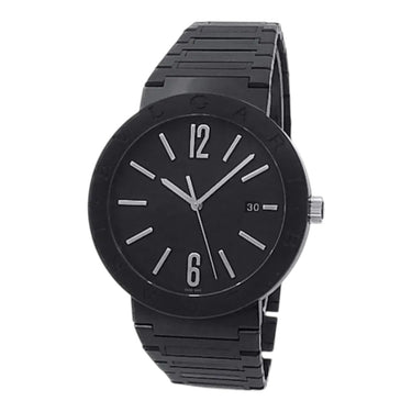 Pre-owned Bvlgari DLC Black Dial 41mm Automatic Stainless Steel DLC Croating ref BB41S/103540 in Geneva - Certified pre-owned - Minty Watches