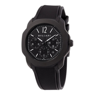 Pre-owned Bvlgari Octo Roma Chronograph 42 mm Automatic Black Dial reference 103932 in Geneva - Certified pre-owned - Minty Watches