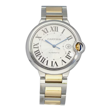 Pre-owned Cartier Ballon Bleu de Cartier LM 42mm Silver Dial Automatic W69009Z3 in Geneva - Certified pre-owned - Minty Watches