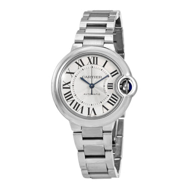 Pre-owned Cartier Ballon Bleu de Cartier Steel Silver Dial 33 mm reference WSBB0044 in Geneva - Certified pre-owned - Minty Watches