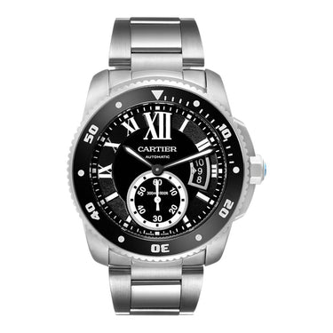 Pre-owned Cartier Calibre de Cartier Diver 42 mm Black Dial reference W7100057 in Geneva - Certified pre-owned - Minty Watches