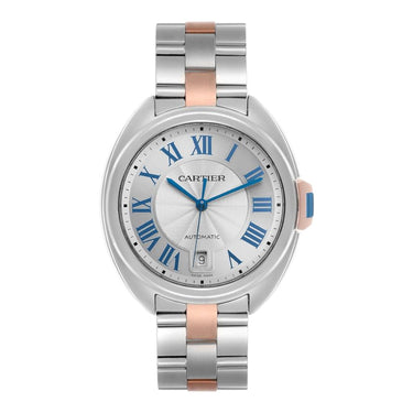 Pre-owned Cartier Clé de Cartier 40mm Steel & Rose Gold Silver Dial Automatic ref W2CL0002 in Geneva - Certified pre-owned - Minty Watches