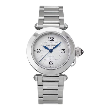 Pre-owned Cartier Pasha de Cartier 35 mm Silver Dial Automatic reference WSPA0013 in Geneva - Certified pre-owned - Minty Watches