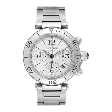 Pre-owned Cartier Pasha Seatimer Automatic Silver Dial 42 mm reference W31089M7 in Geneva - Certified pre-owned - Minty Watches