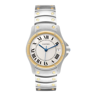 Pre-owned Cartier Santos Cougar LM 33mm Ivory Dial Automatic reference W20036R3 in Geneva - Certified pre-owned - Minty Watches