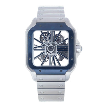 Pre-owned Cartier Santos de Cartier LM reference WHSA0026 in Geneva - Certified pre-owned - Minty Watches