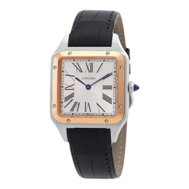 Pre-owned Cartier Santos-Dumont LM 43,5x31,4mm Silver Dial Quartz reference W2SA0037 in Geneva - Certified pre-owned - Minty Watches