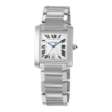 Pre-owned Tank Française LM 36mm Silver Dial Automatic reference W51002Q3 in Geneva - Certified pre-owned - Minty Watches