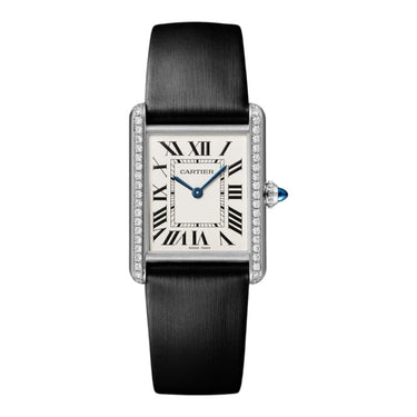 Pre-owned Cartier Tank Must de Cartier 33,7x25,5mm Silver Dial Quartz Diamond Bezel reference W4TA0030 in Geneva - Certified pre-owned - Minty Watches