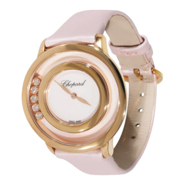 Pre-owned Chopard Happy Diamonds Quartz Pink Dial 18K Rose Gold reference 209429-5106 in Geneva - Certified pre-owned - Minty Watches