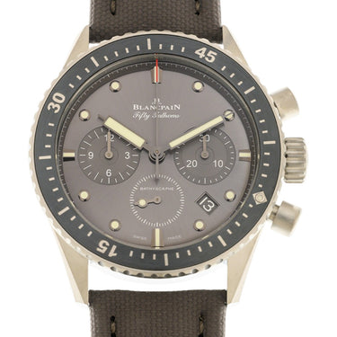 Pre-owned Blancpain Fifty Fathoms Bathyscaphe Chronograph Flyback 43mm ref 5200-1210-G52A in Geneva - Certified pre-owned - Minty Watches