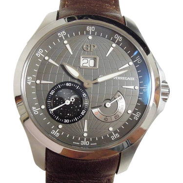 Pre-owned Girard-Perregaux Traveller Moon Phase & Large Date ref 49650-11-232-HBBA in Geneva - Certified pre-owned - Minty Watches