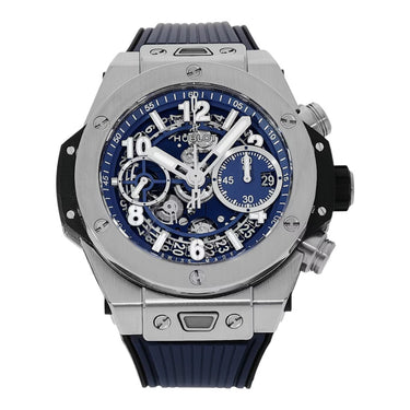 Pre-owned Hublot Big Bang Unico Blue Titanium 42 mm reference 441.NX.5171.RX in Geneva - Certified pre-owned - Minty Watches