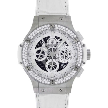 Pre-owned Hublot Big Bang Aero Bang All White Diamond Bezel ref 311.SE.2010.RW.1104.JSM12 in Geneva - Certified pre-owned - Minty Watches