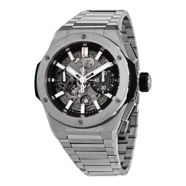 Pre-owned Hublot Big Bang Integrated Titanium 42 mm Skeleton Dial Automatic reference 451.NX.1170.NX in Geneva - Certified pre-owned - Minty Watches