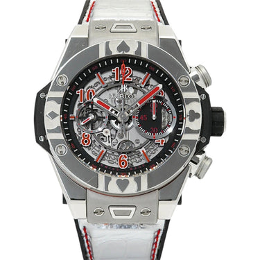 Pre-owned Hublot Big Bang Unico World Poker Tour Limited to 200 pcs ref 411.SX.1170.LR.WPT15 in Geneva - Certified pre-owned - Minty Watches