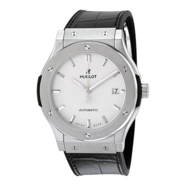 Pre-owned Hublot Classic Fusion Titanium Opaline 45mm Titanium Opaline Dial ref 511.NX.2611.LR in Geneva - Certified pre-owned - Minty Watches